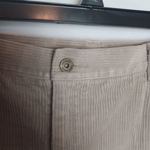 Valerie Stevens Casual Beige Corduroy Pants Size 14 Straight Leg Stretch Jeans - Picture 3 of 4